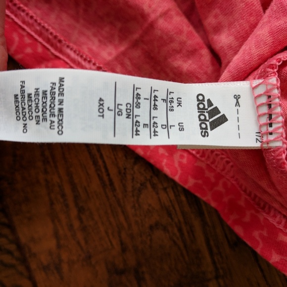 Adidas Women's Coral Red V-NECK - Picture 2 of 6